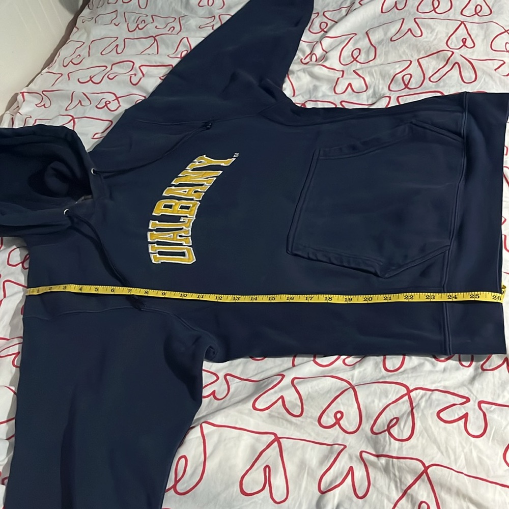 UAlbany navy blue cotton hoodie - Picture 3 of 6